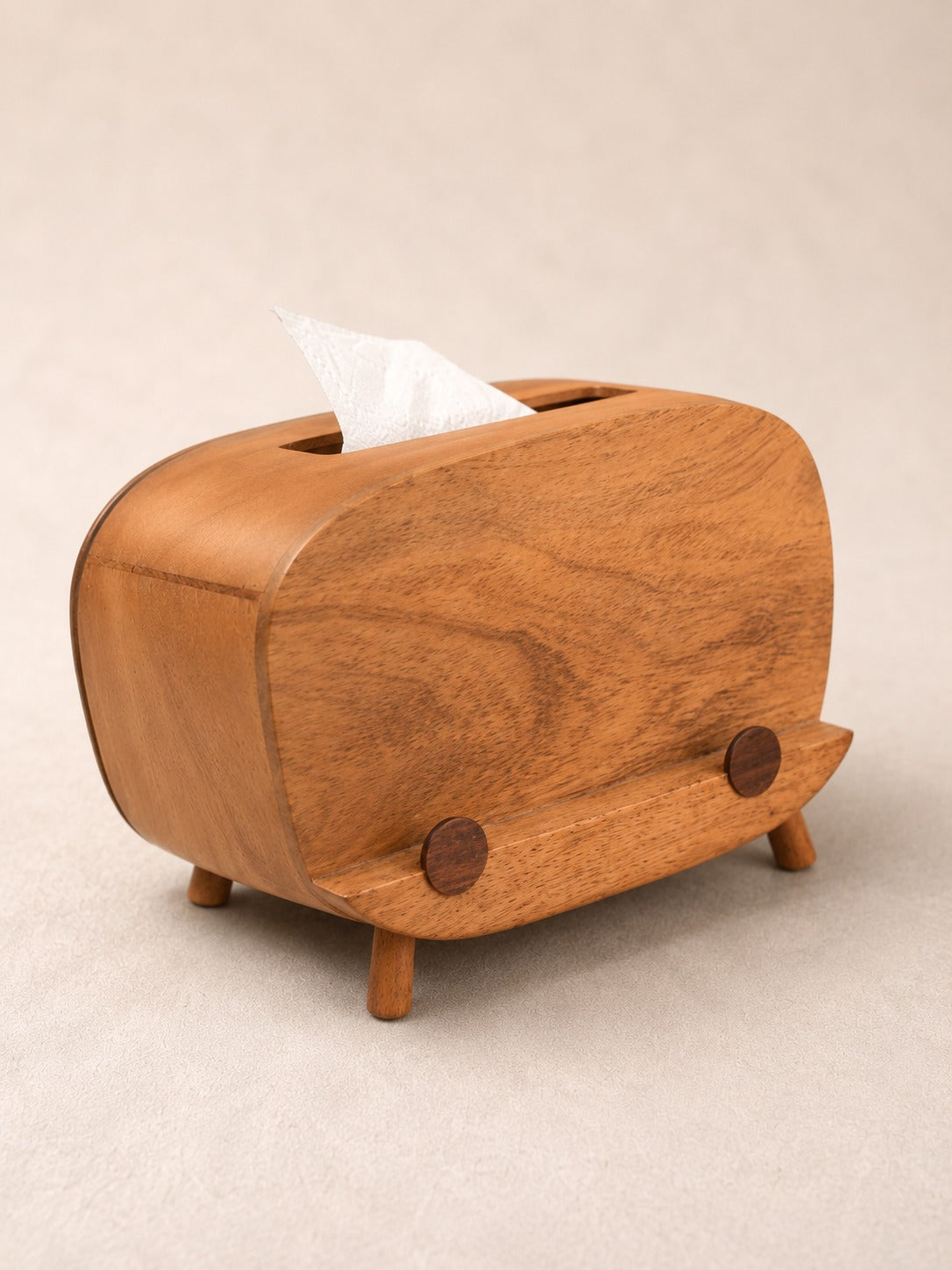 The Buddy multifunctional tissue box and tablet holder by Utilihaus
